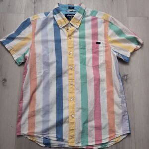 Chubbies Mens Size Small Colors Of The Wind Shirt Half Color Stripes